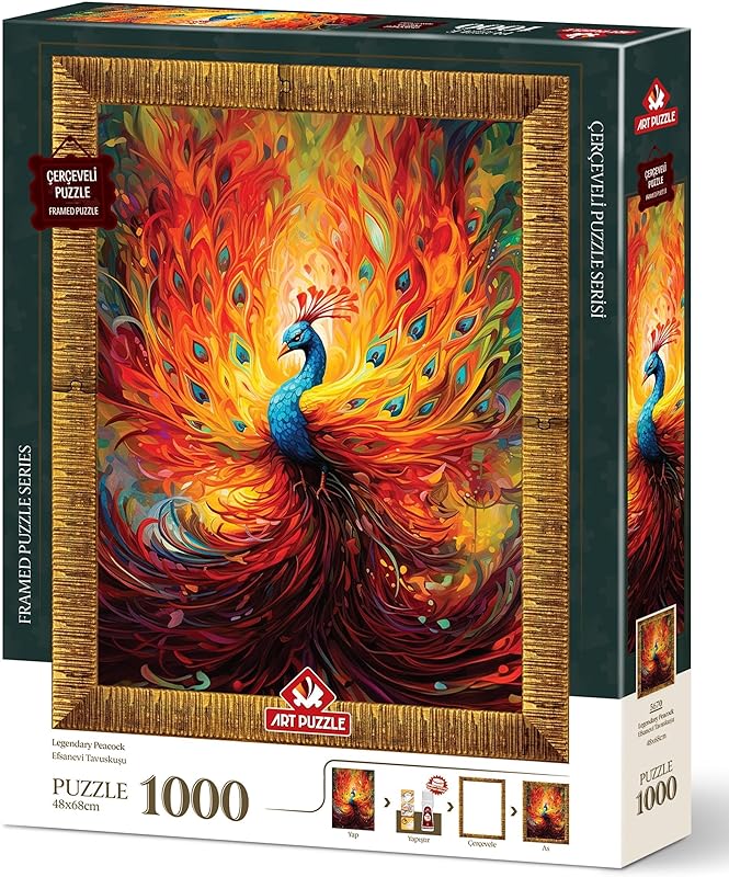 Art Puzzle Efsanevi Tavuskuşu 1000 Parça Çerçeveli Puzzle