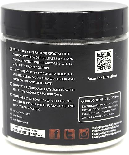 Miniatura 3 de Rústico  Desodorante desodorante en polvo y cenicero de 6 onzas diseñado para eliminar los olores del cenicero y el receptáculo de fumar causados