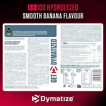 Dymatize ISO 100 Hydrolyzed Smooth Banana 932g - Whey Protein Hydrolysat + Isolat Powder