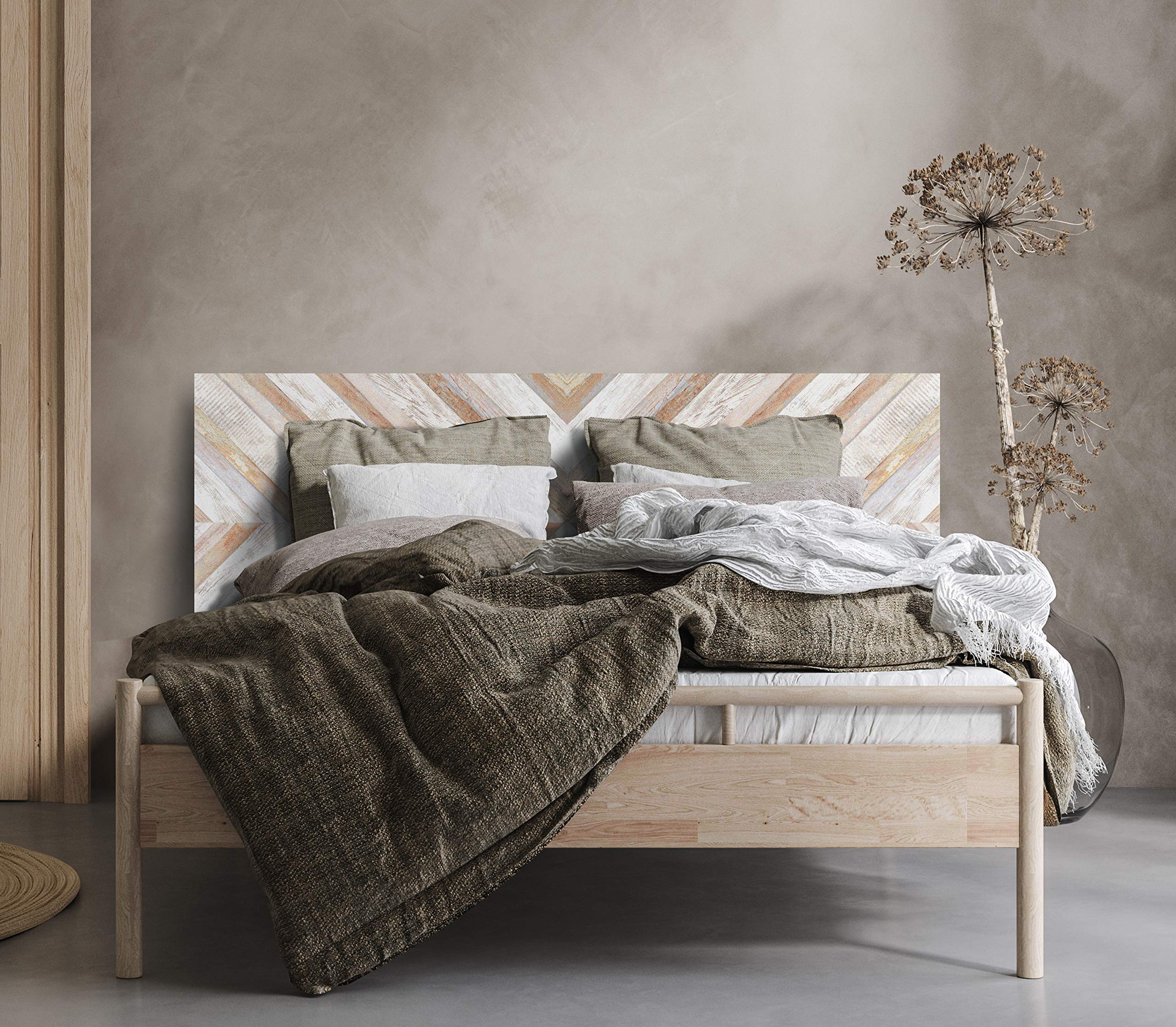 MEGADECOR Cabecero Rígido Espumado para Cama de PVC 5mm Decorativo Económico. Modelo - Arrowtown (150x60cm, Modelo 4) La impresión Directa UVI | Ligero y Robusto