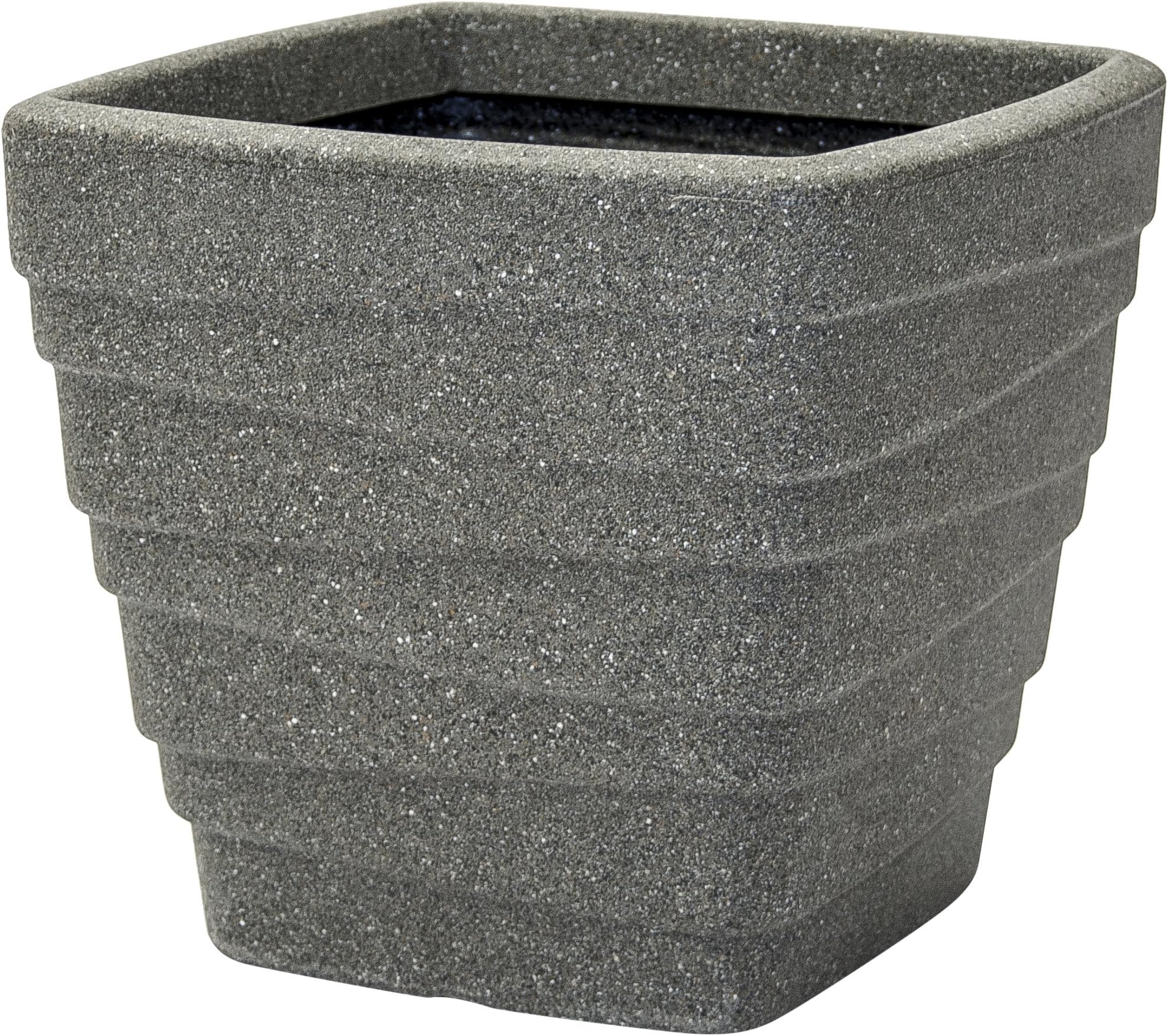 Sankey Square Trojan Planter 34cm Square Trojan Planter, Granite, 34 cm