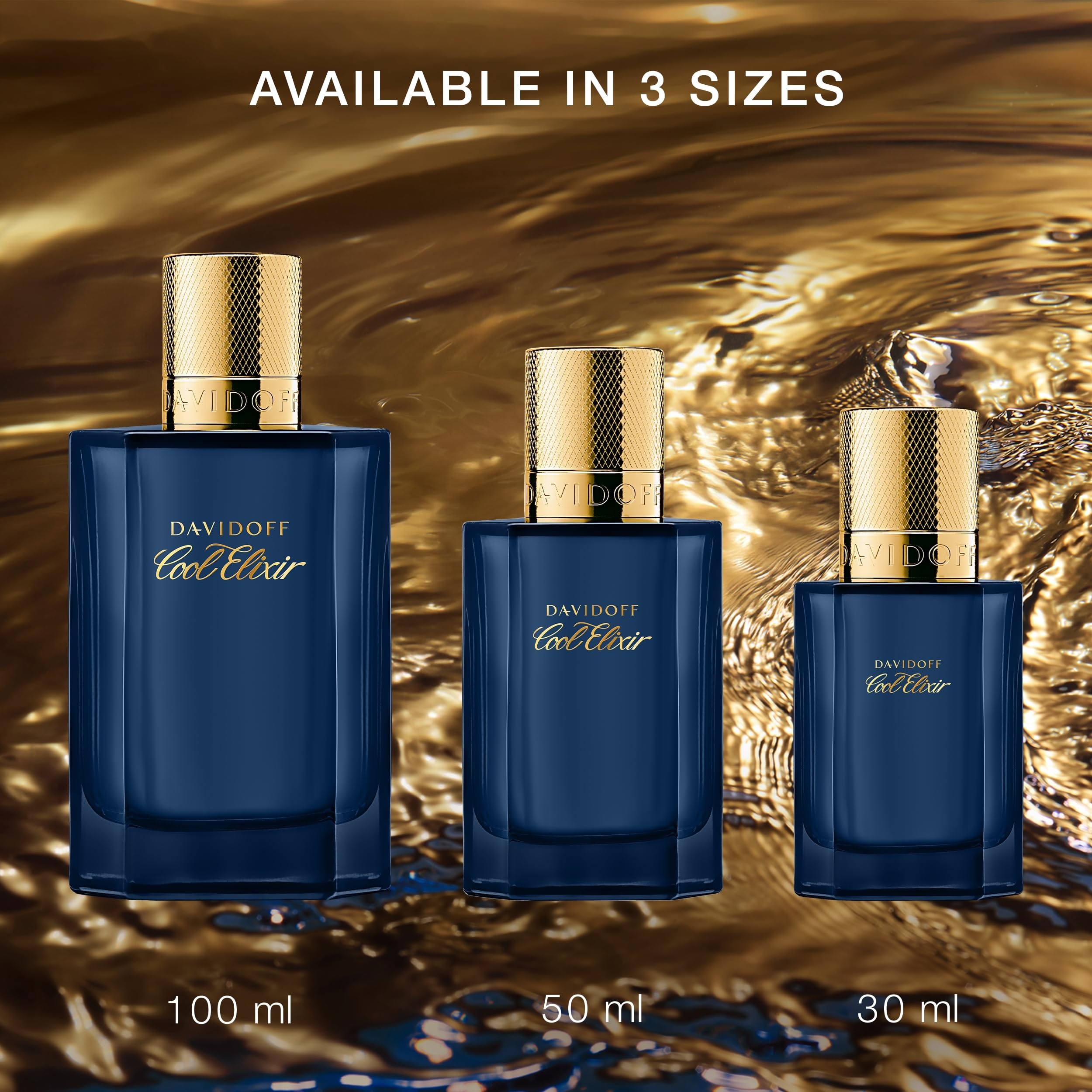 Davidoff Cool Elixir – Oud Parfum Intense – Mit Noten von Rosenoxid, Lavandin und einem Oud-Akkord – Luxus Parfums für Herren – Langanhaltender Duft