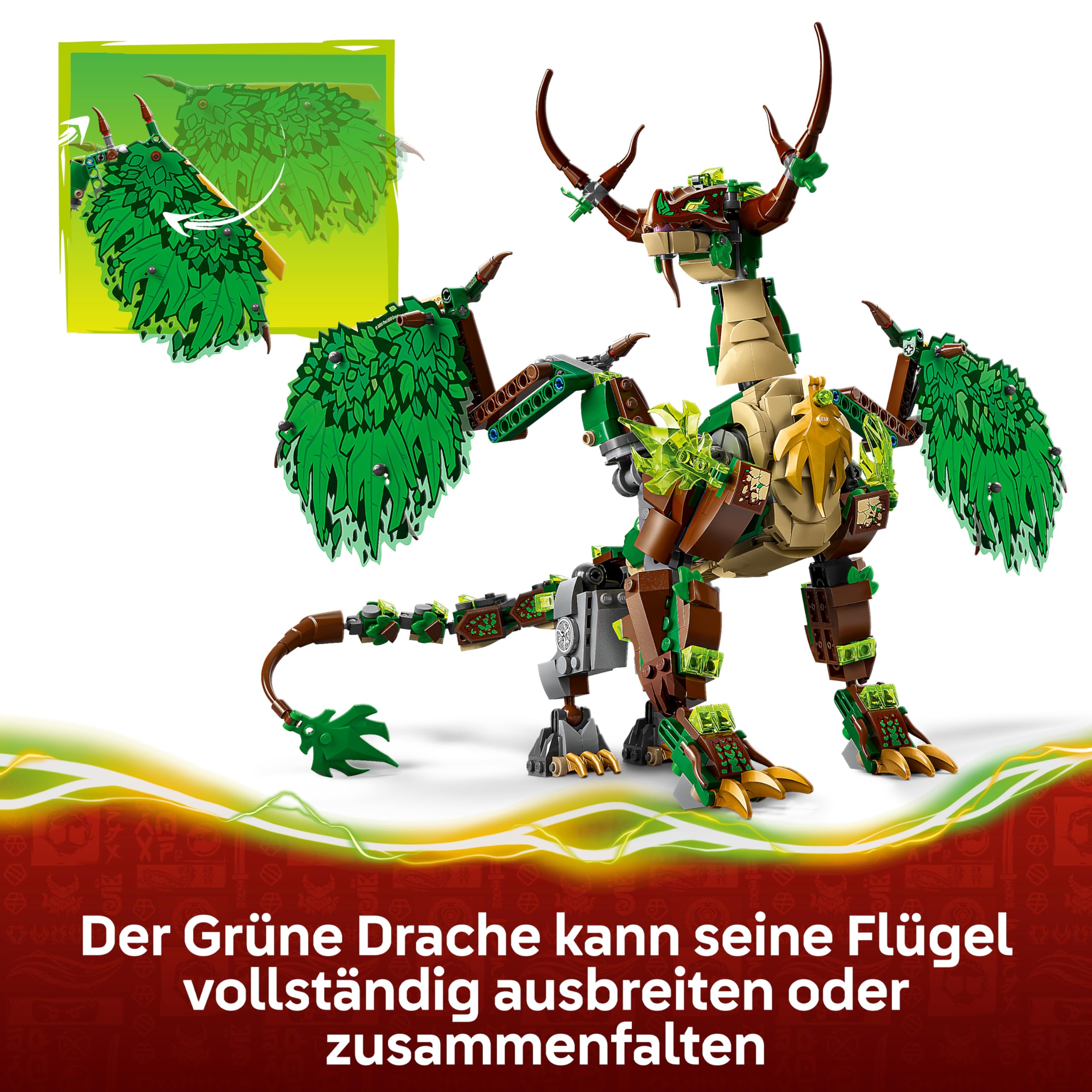 LEGO NINJAGO Der Drache des Lebens - Ninja Spielzeug mit Drachenfigur, Mini Monster Mech, 8 Minifiguren und Schwertern - Kreatives Geschenk für Jungen und Mädchen ab 8 Jahren und Fans - 71859