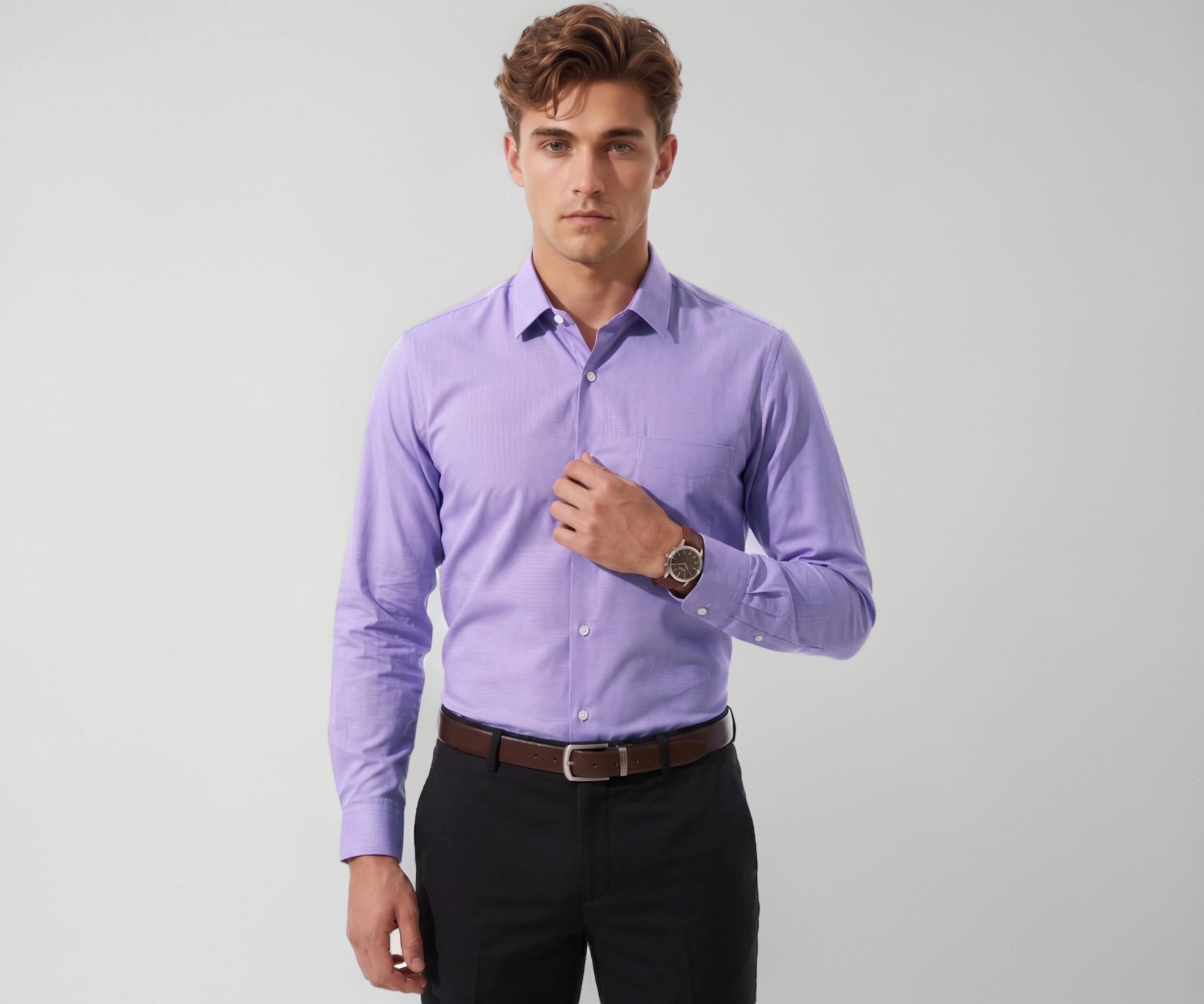 Peter England Men's Regular Fit Shirt