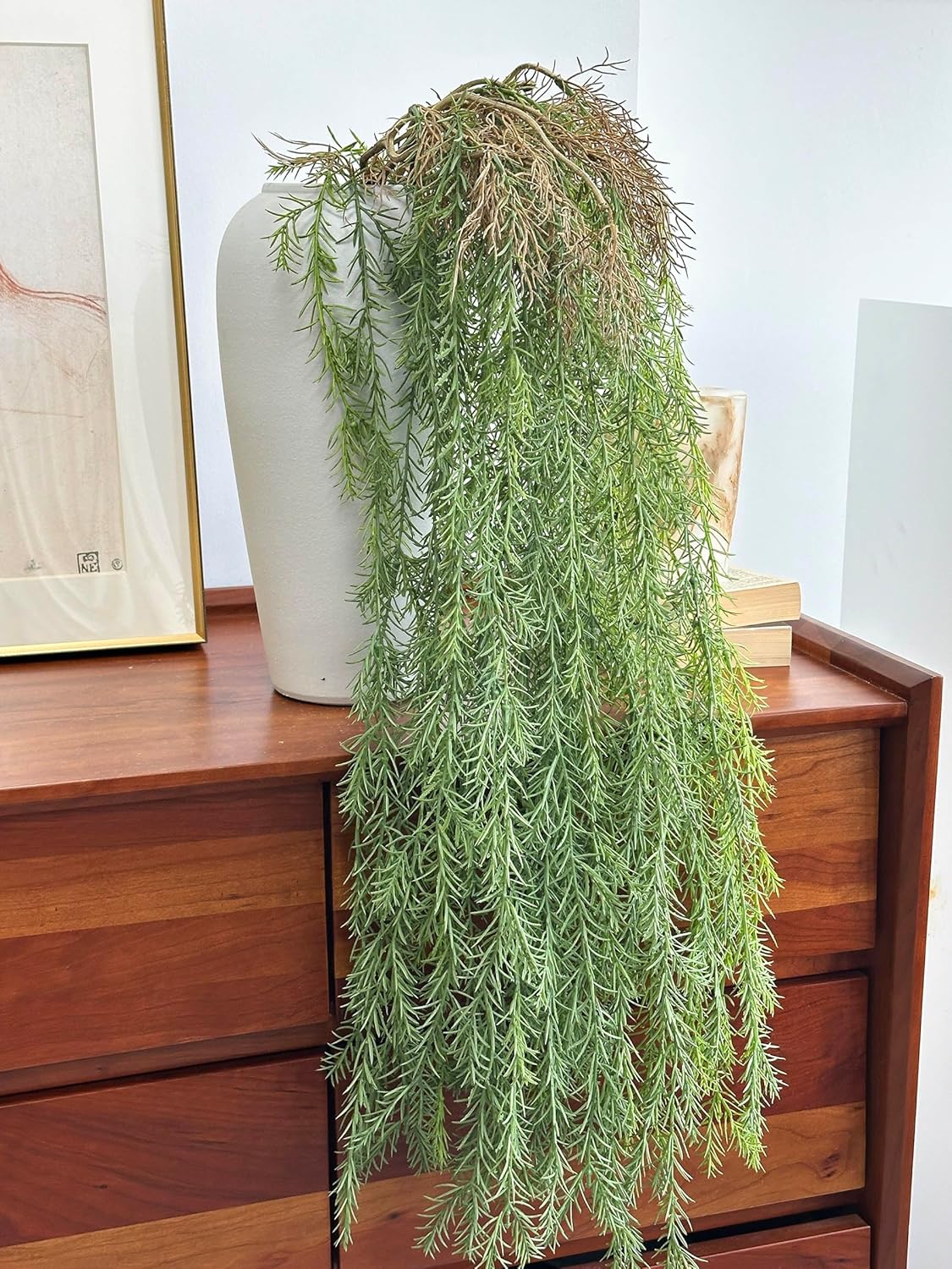 3 Artificial Hanging Plants UV Resistant Greenery Plants for Indoor Outdoor Decorations, Fake Vines for Home Wall Decorations, Bathroom Living Room Outdoor Porch Patio Balcony Decor