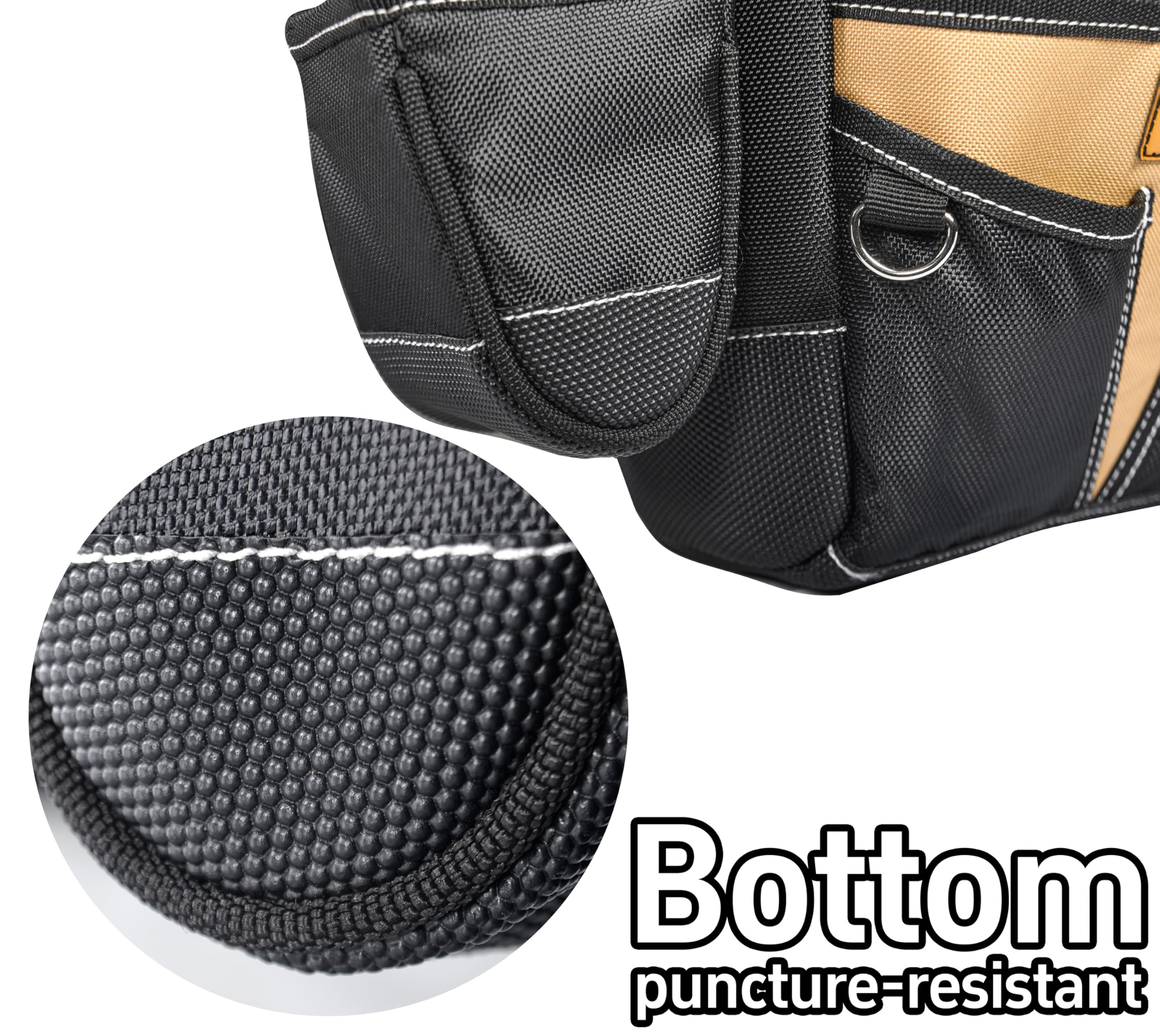 Professioneller Werkzeuggürtel mit 40 Taschen, 1680D Stoff, mit Hosenträgern, strapazierfähig, abnehmbar, verstellbar, Werkzeuggürteltasche für Techniker/Tischler/Rahmen/Bau/Dachdecker/Bauunternehmer