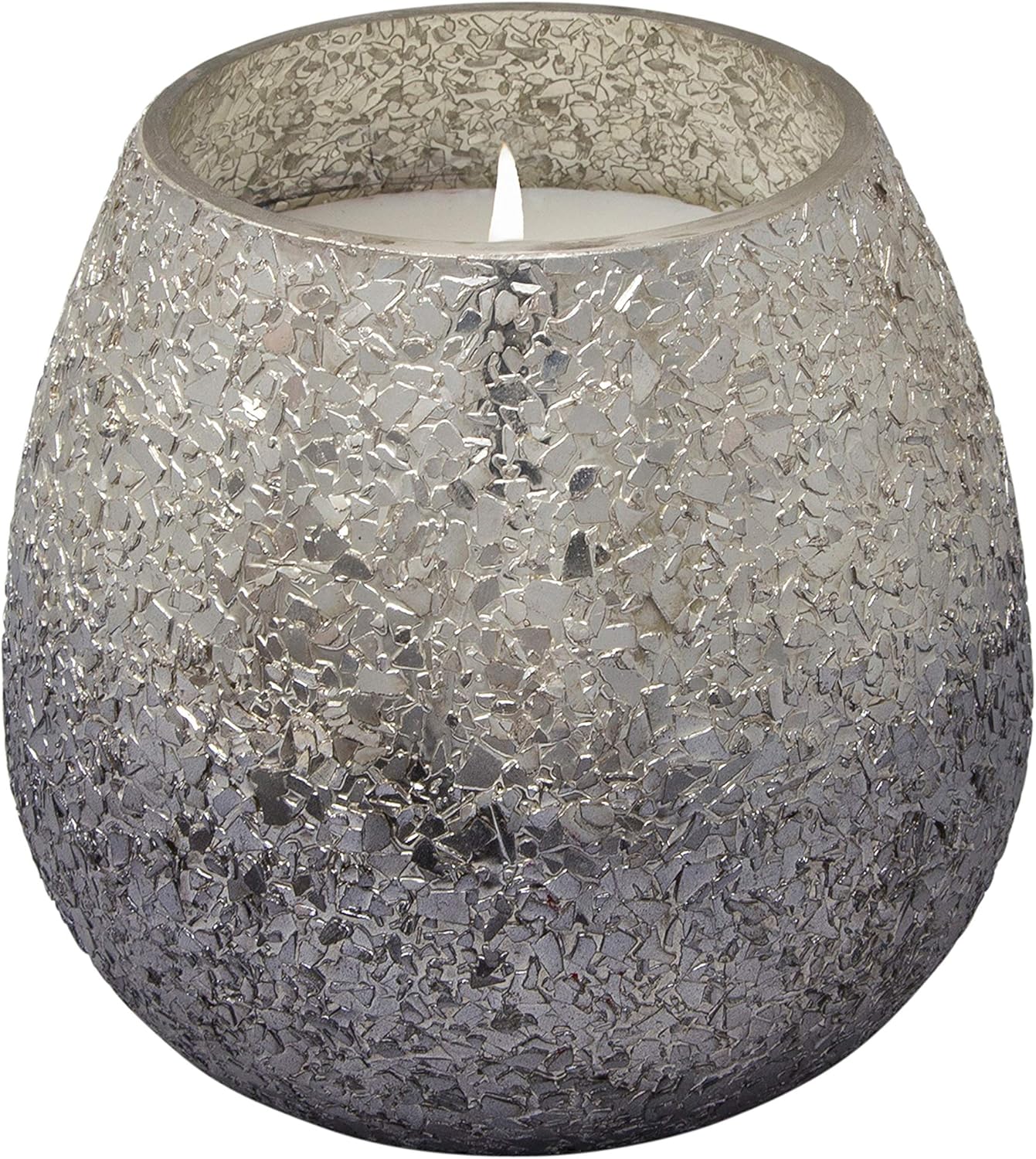 Sagebrook Home 42Oz Candle On Champagne Ombre Glass by Liv