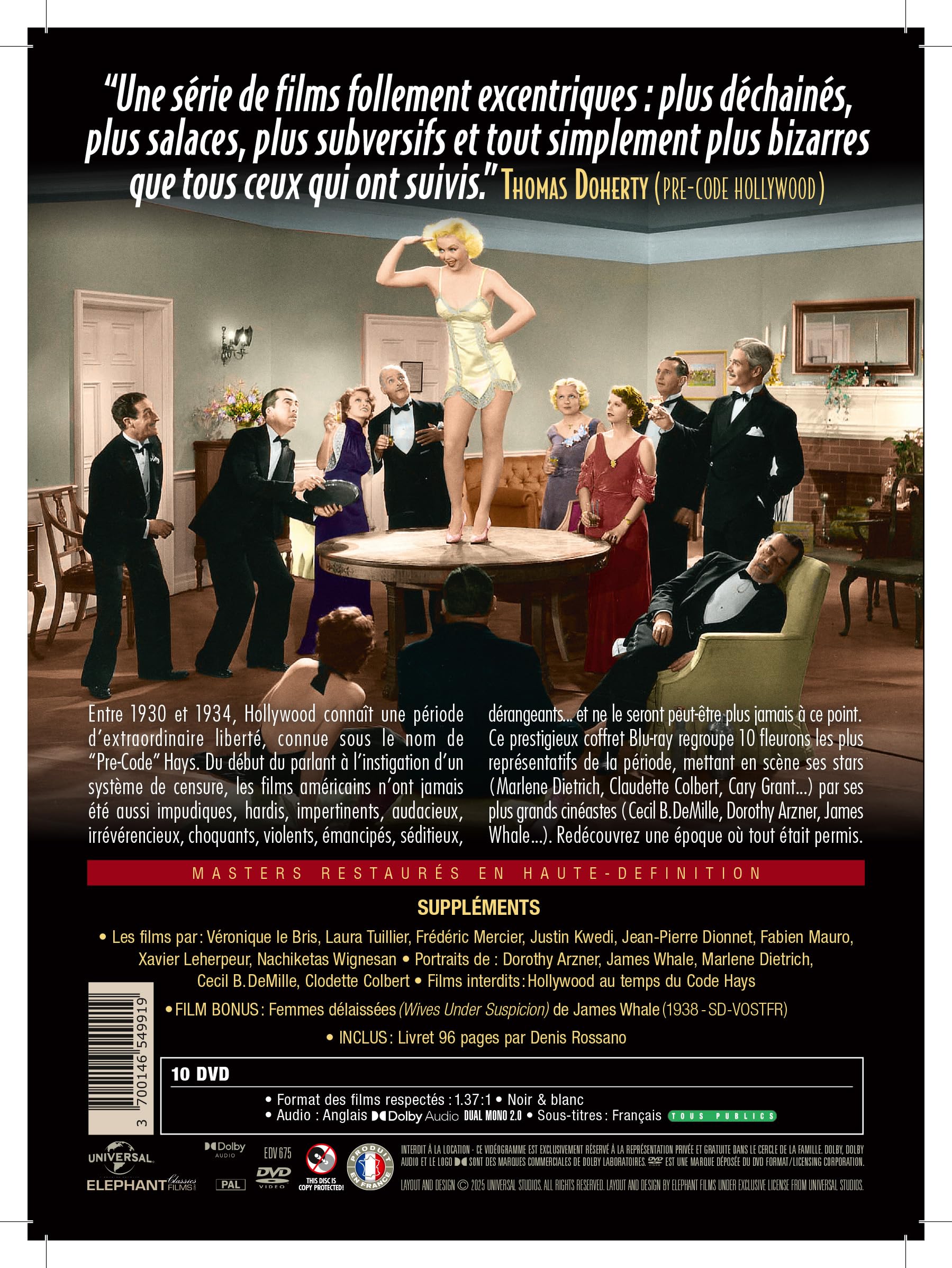 Hollywood interdit - Les Années "pré-code" Hays en 10 films