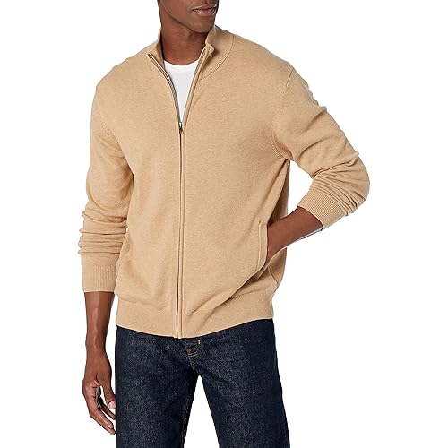 Amazon Essentials Men's Full-Zip Cotton Sweater