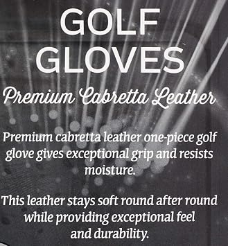 Kirkland Signature Golf Gloves Premium Cabretta Leather, Medium (4 Count)