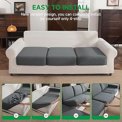 Miniatura 8 de Funda para sofá, funda elástica para sofá, fundas de cojín de asiento suave, lavable, funda de sofá modular en forma de L, resistente al desgaste a
