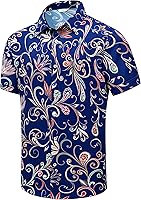 Vista 36 de SheLucki - Camisa hawaiana para hombre, unisex, de manga corta, con botones, para la playa y el verano, ropa casual estampada con sombra de palmas