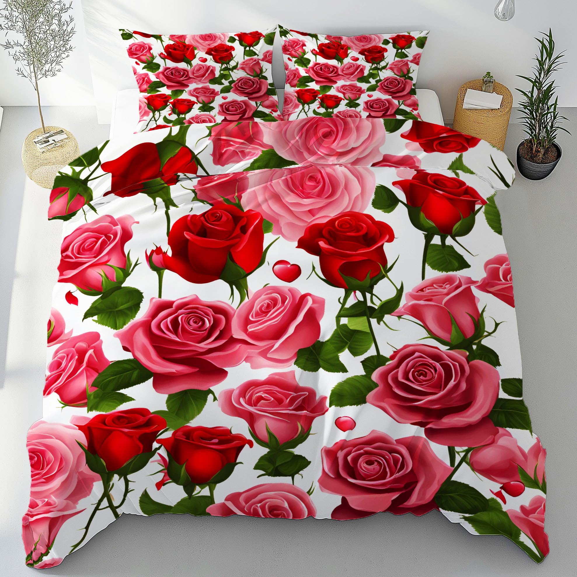 Housse de couette 140x200 fleurs de qualité supérieure durable