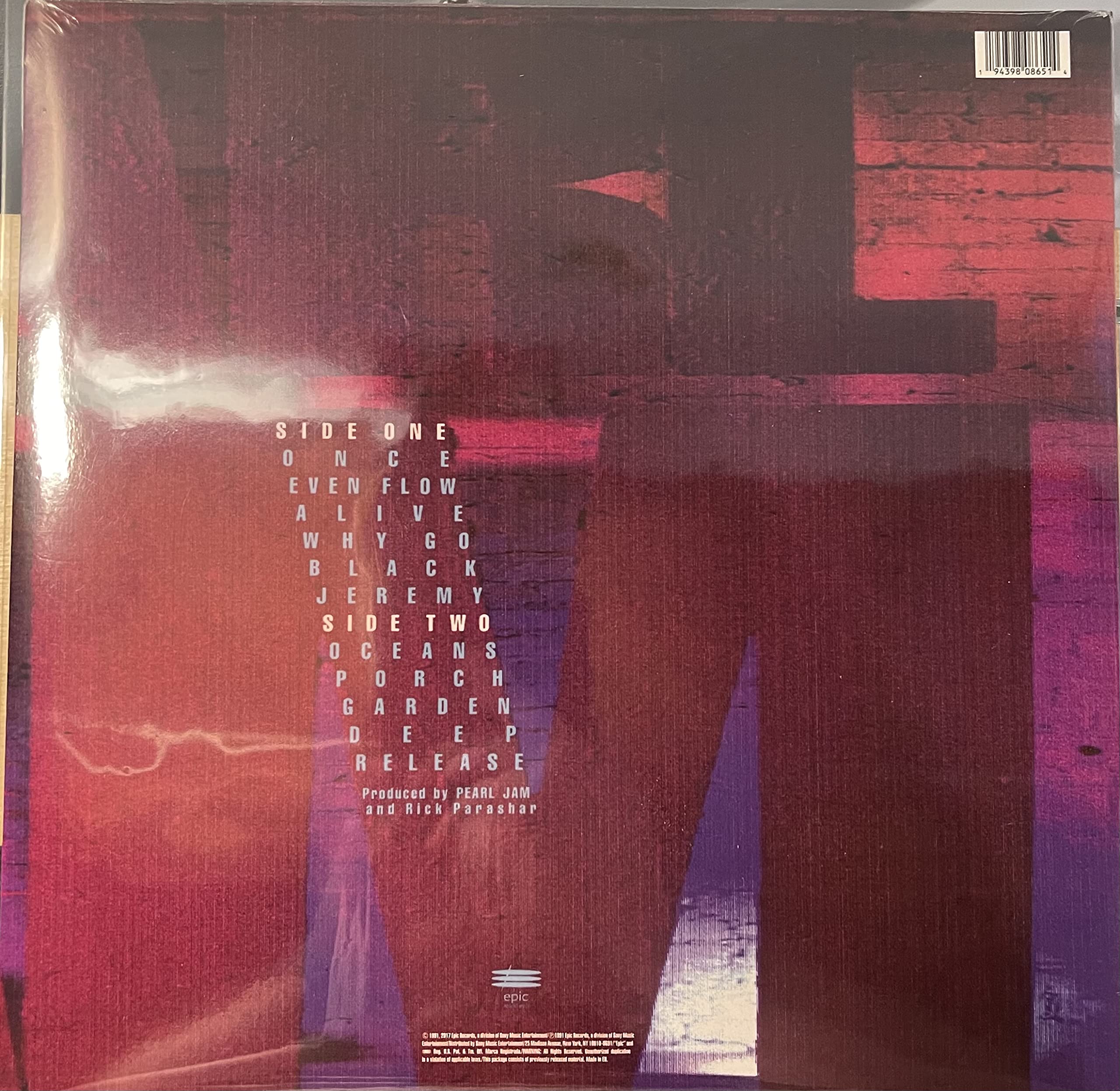 Amazon.com: PEARL JAM TEN PURPLE VINYL LP 2020 LIMITED EDITION