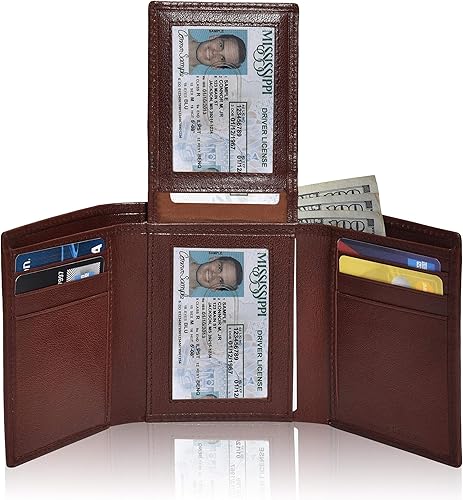 NeoMonte Carteras de cuero RFID con bolsillo frontal para hombre 9 tarjetas de crédito 2 tarjetas de identificación billetera triple delgada