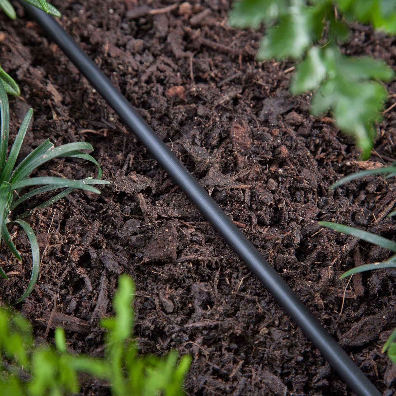 Condition photo showing Good Condition for raindrip 052010p 1/2 in. drip irrigation supply tubing, 100 ft., for emitters, irrigation parts, and drip systems,black polythyrene 100 feet hose black polyethylene