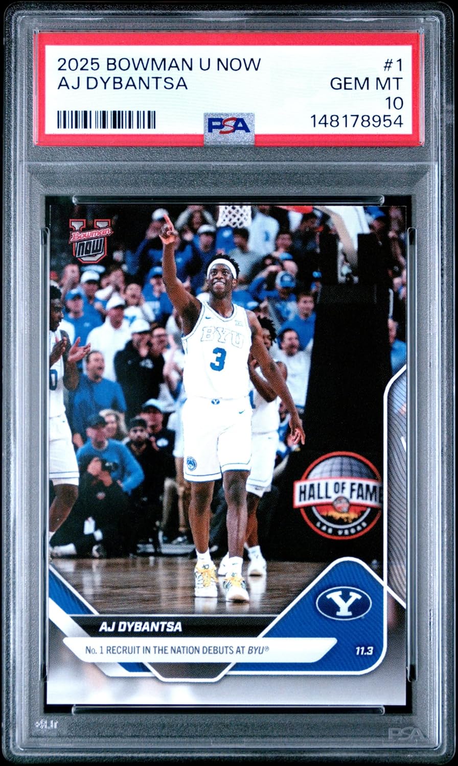 Graded 2025 Topps Bowman U Now AJ Dybantsa #1 Rookie RC Basketball Card PSA 10 Gem Mint