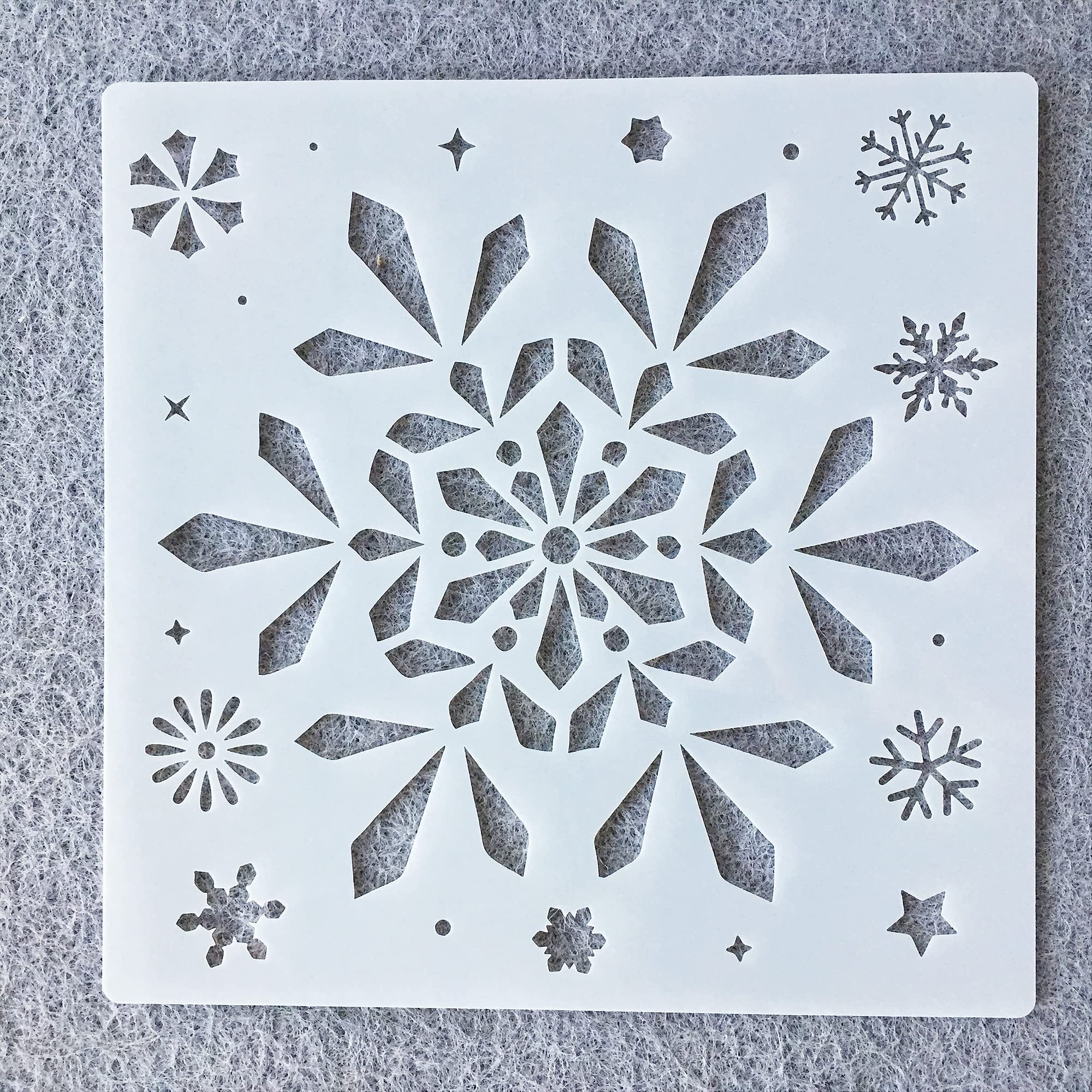 6 stencil natalizi da 20 cm, per dipingere su legno, riutilizzabili, per decorare la casa, stencil e modelli fai da te per segni, artigianato, arte