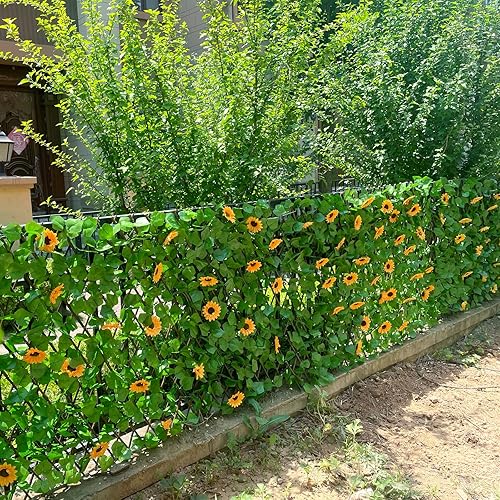 Miniatura 5 de Sumery Pantalla de Privacidad de Valla Expandible para Balcón Patio Exterior, Panel Decorativo de Cercado de Hiedra Artificial, Setos Artificiales