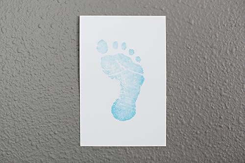 Miniatura 9 de Pearhead Almohadilla de tinta "Clean-Touch" para huellas de manos o pies de bebé recién nacido, 2 usos, azul (Paquete de 2)