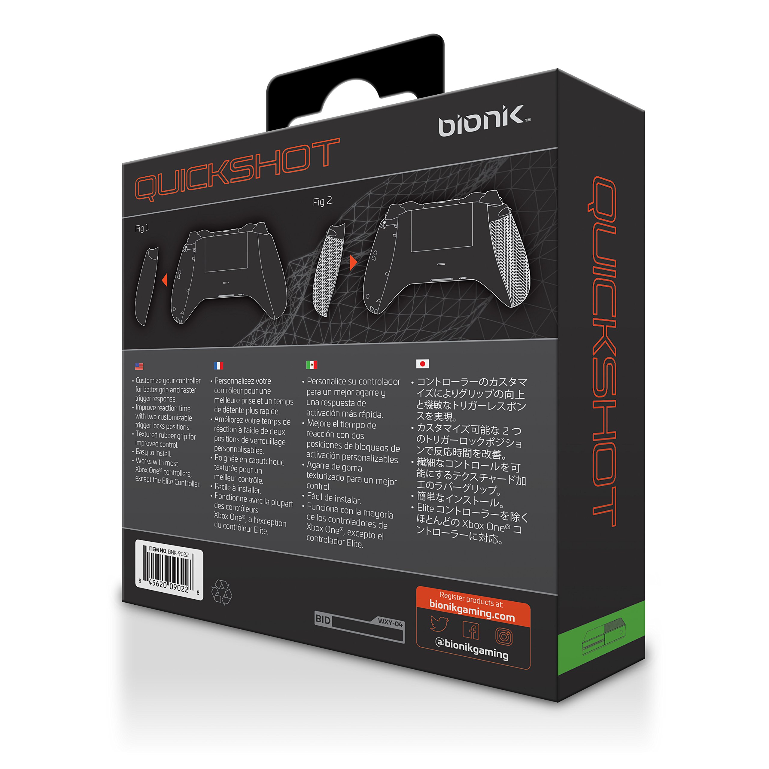 BIONIK BNK-9022 Serrure de déclenchement pour Manette Xbox One Quickshot personnalisée Blanc