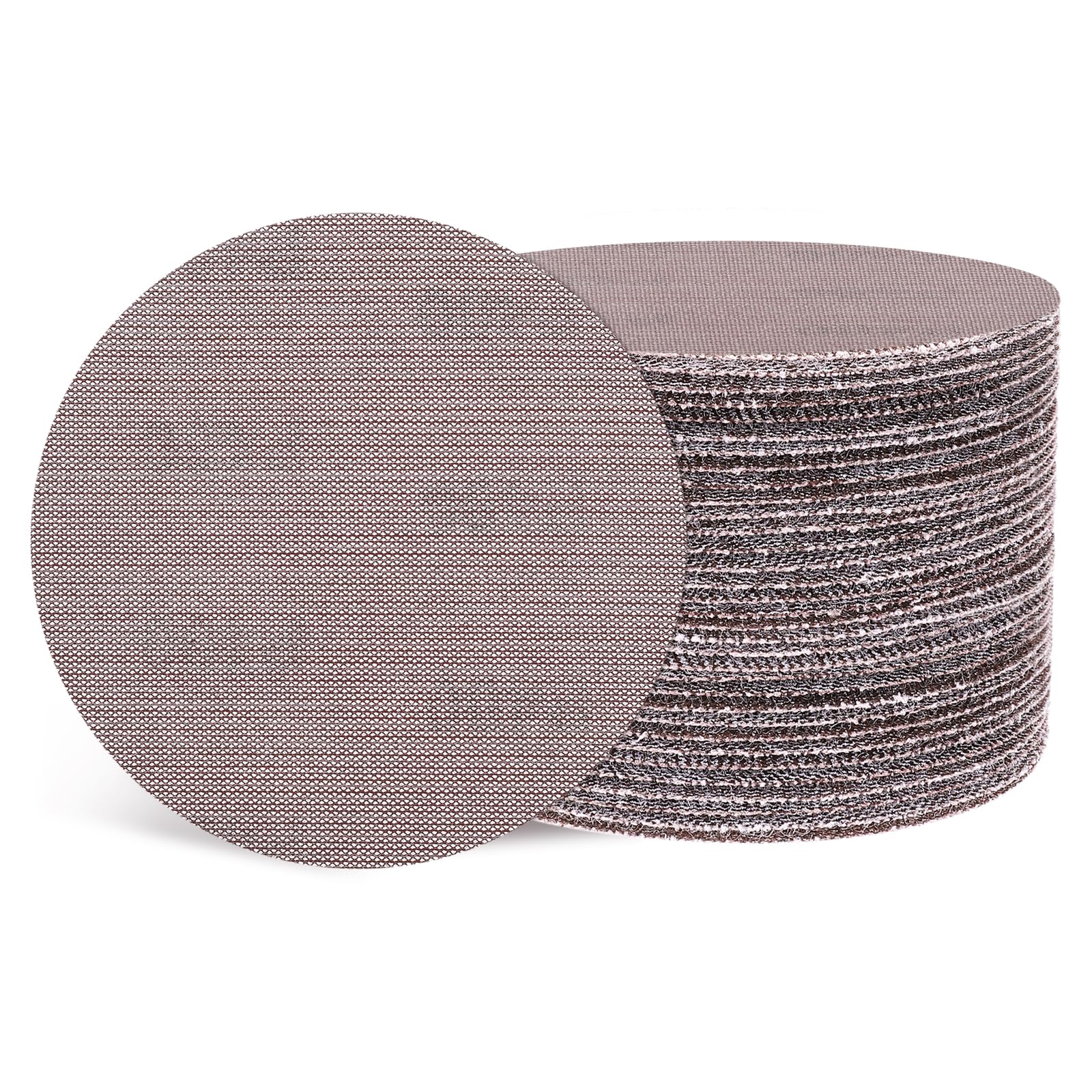 QUARKZMAN 150mm Disque de Ponçage à Mailles, 100pcs Papier de Verre 400 Grain Sans Poussière pour Plâtre de Finition, Sol
