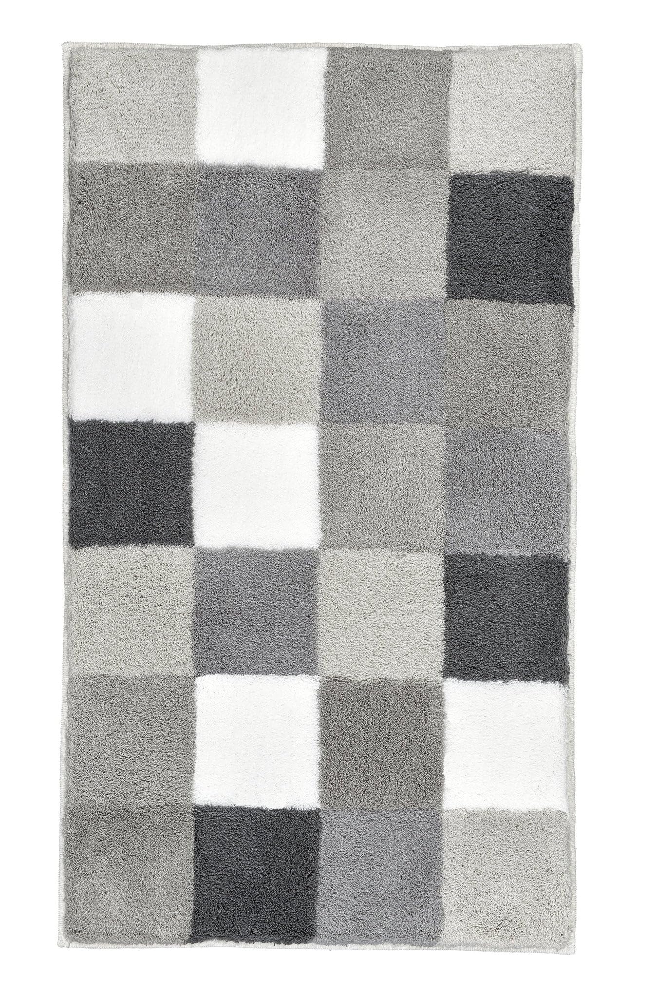 Kleine Wolke Dywan łazienkowy "Caro", 60 x 105 cm, szary/biały