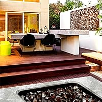 Vista 7 de Mr. Fireglass 10 libras de cristales de fuego mezclados en forma de diamante para chimenea y hoguera al aire libre y paisajismo - 2.54 cm de alto