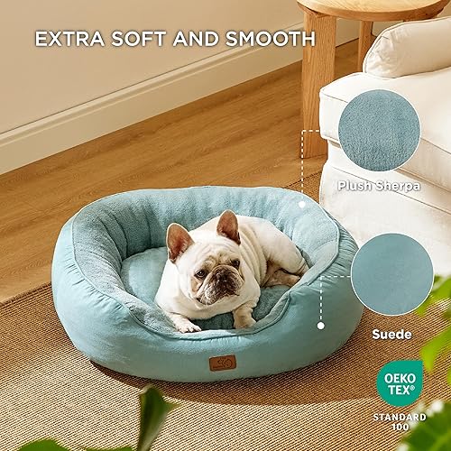 Miniatura 153 de Bedsure Camas lavables para perros, camas redondas con parte inferior antideslizante para gatos de interior, cachorros y gatitos, 20 pulgadas, gris