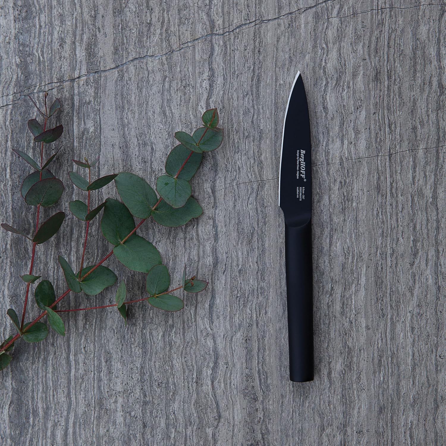 Berghoff RON Non-stick Vegetable Knife & Paring Knife Black Titanium PVD Coating Hollow Handle Sharp & Well Balanced Seamless Transition