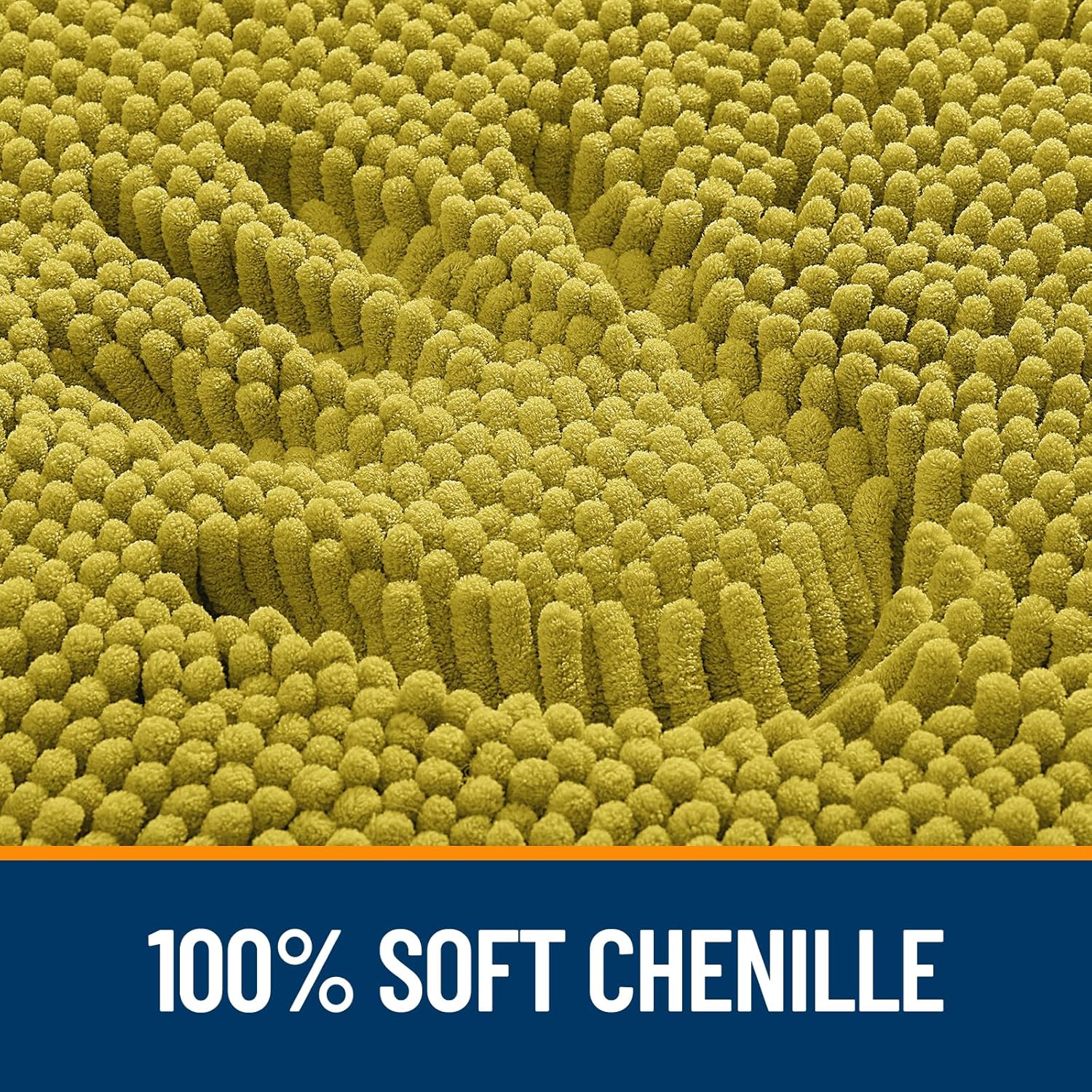 OLANLY Bathroom Rugs 30x20, Extra Soft Absorbent Chenille Bath Rugs, Rubber Backing Quick Dry, Machine Washable Bath Mats for Bathroom Floor, Tub and Shower, Home Decor Accessories, Deep Mustard thumbnail