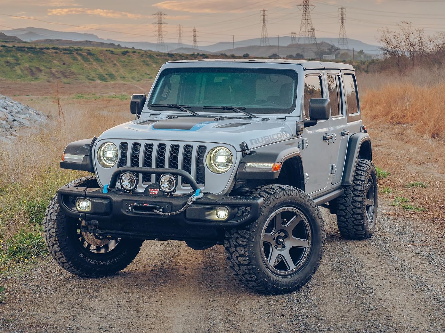 RockTrix RT112 20 inch Wheel Compatible with Jeep Wrangler JK JL 20x9 5x5 Wheels (-12mm Offset, 4.5in Backspace) 5x5 PCD, 71.5mm Bore, Gunmetal Gray Wheels, Also fits Gladiator JT Rims