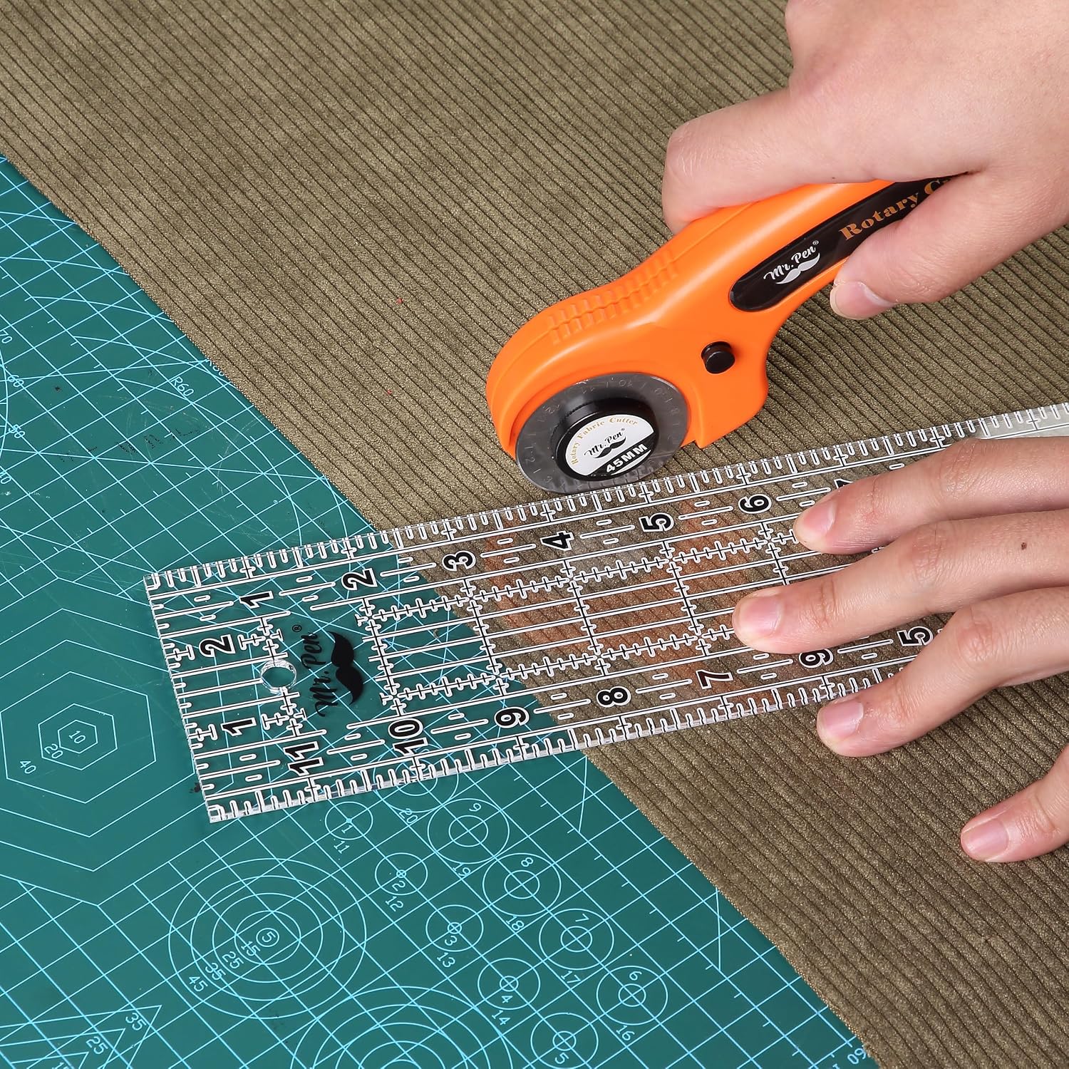 Mr. Pen- Sewing Ruler, 3 Pack, 6", 12" & 17", Acrylic Ruler, Quilting Ruler | Cutting Ruler, Acrylic Ruler for Cutting Fabric, Rulers for Quilting and Sewing, Non Slip Quilt Rulers, Sewing Supplies