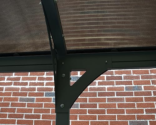 Miniatura 10 de Garaje abierto y techo para patio Palram Arcadia 5000, Techo arqueado, Gris