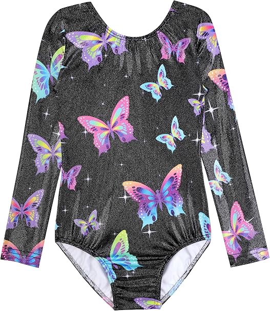 HOZIY Gymnastics Leotards for Girls Unicorn Pink Purple Sparkly Dancewear Activewear Quick Dry
