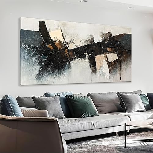 TAIJXAGSG Arte abstracto de pared de tamaño pequeño, arte de pared para el hogar, arte moderno, lienzo negro, decoración de pared, impresiones para