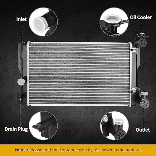 Miniatura 207 de DWVO Radiador completo compatible con Jeep Wrangler L6 4.0L 2003-2006 Jeep Wrangler L4 2.4L 1987-2002 Jeep Wrangler L6 1987-2002 2.5L L6 1987-1990