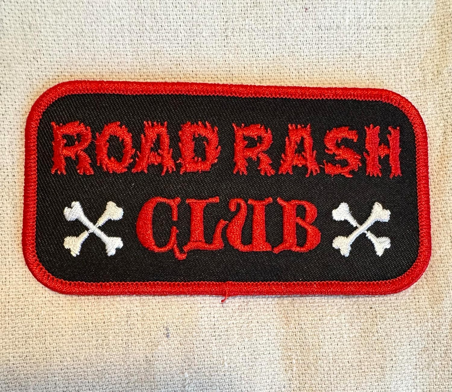Road Rash Club Patch Embroidered Iron-On Motorcycle Biker Emblem image 4