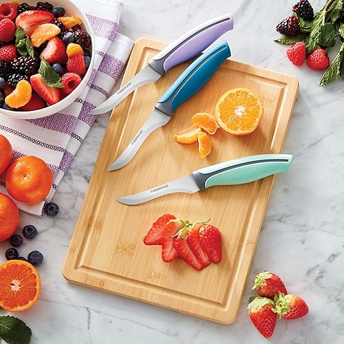 Vista 81 de Farberware Precise Slice Santoku Parer Cuchillo 3.5 pulgadas, rojo