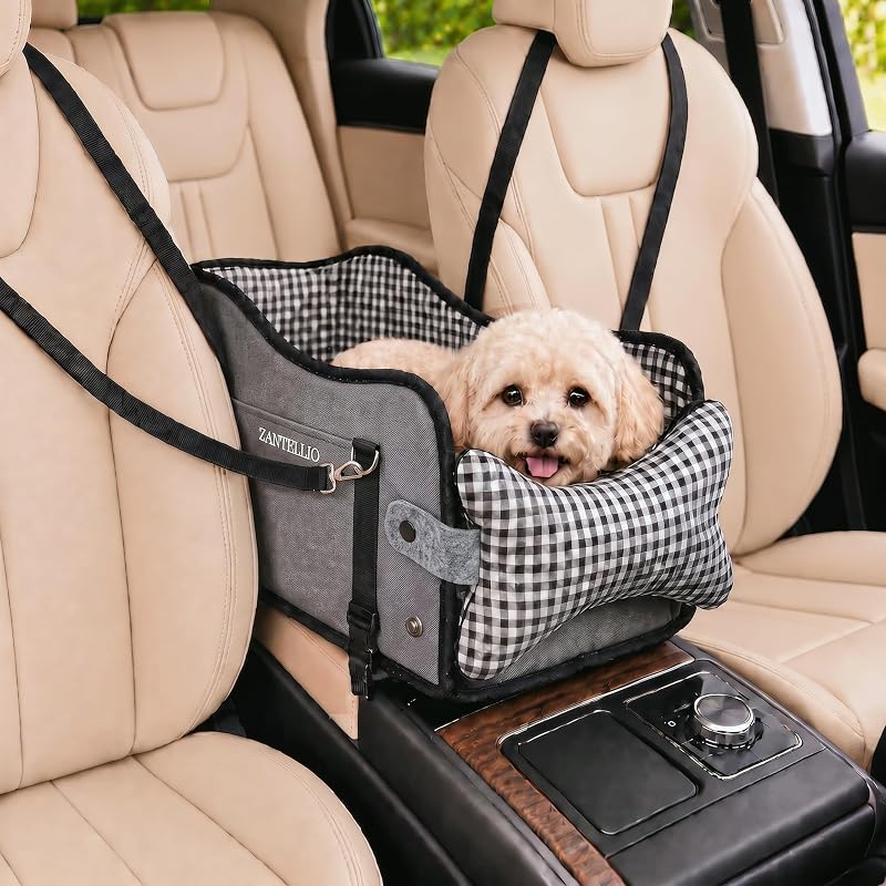 Assento Elevatório para Cães e Gatos em Console Central, Dobrável, Zantellio, até 6,8 kg