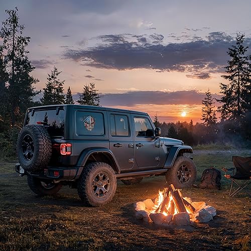 Miniatura 2 de Calcomanía de calavera Calcomanías de calavera prémium para camiones y automóviles Calcomanías de bandera estadounidense con calavera roja