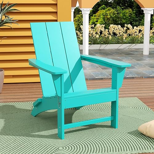 Miniatura 34 de WestinTrends Ashore Modern - Silla plegable Adirondack para exteriores (juego de 2), color lima