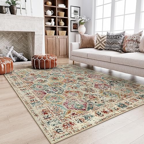 Miniatura 2 de Lahome Alfombras de área de 9 x 12 pies para sala de estar, alfombras grandes para dormitorio, estéticas, bohemias, marroquíes, coloridas, suaves,