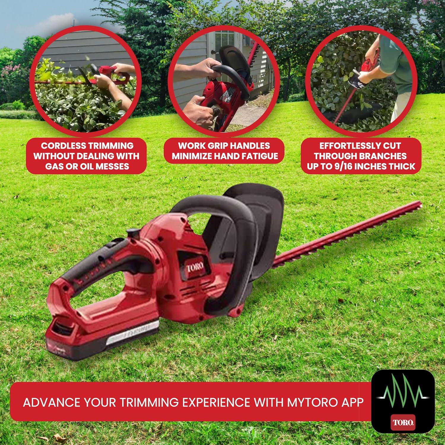 Toro 51494 Cordless 22-Inch 20-Volt Lithium-Ion Hedge Trimmer
