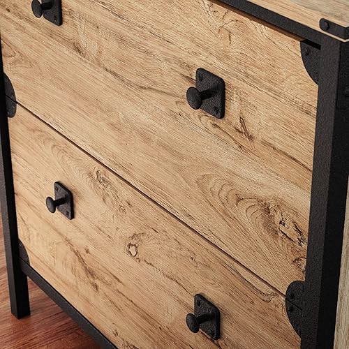 Vista 18 de Sauder Lima lateral Steel River, L: 30.08" x W: 20.75" x H: 29.53", Acabado en Roble Carbono Acabado de roble de carbono,Acabado de mezquite fresado