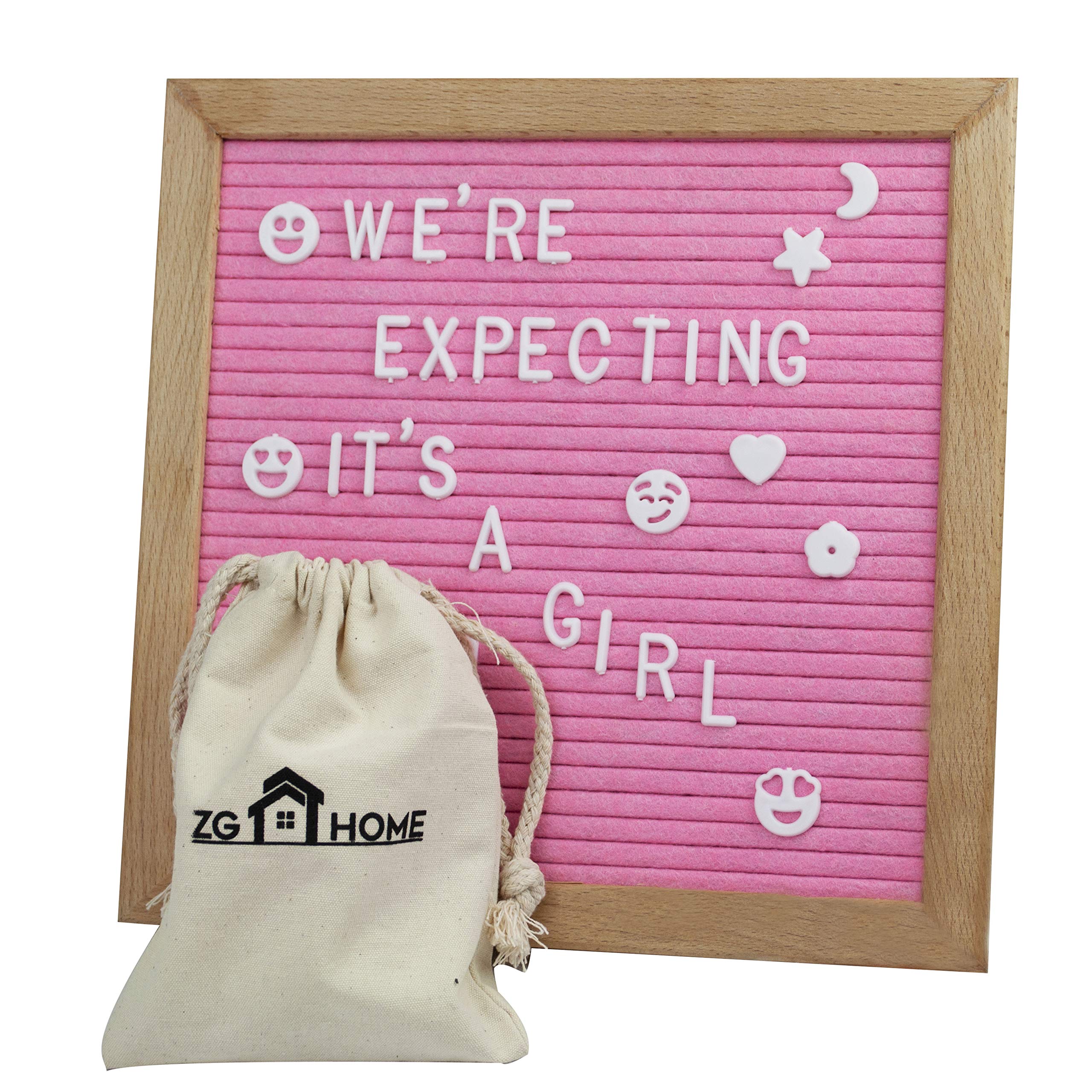 Buy Pink Felt Letter Board with 678 Letters, Numbers, Emojis and