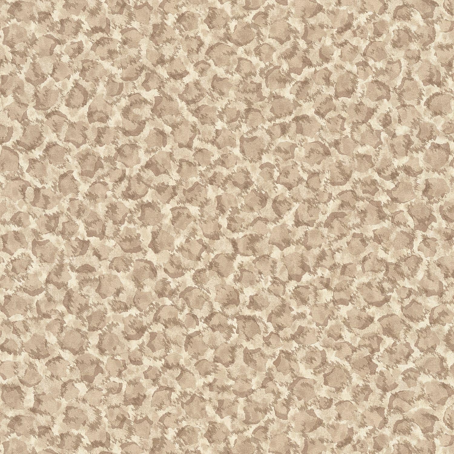 Papier peint taches de léopard Profhome 349021-GU intissé beige et blanc 7,035 m2