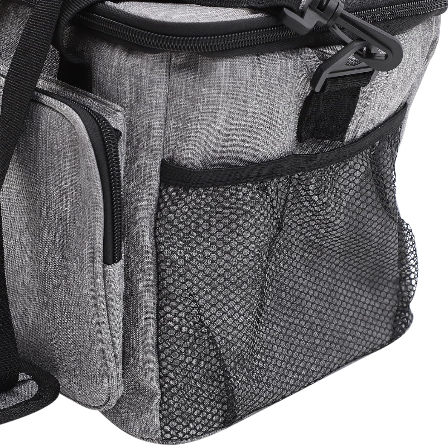 Wear-resistant Oxford Cloth Sewing Machine Storage Bag with Zipper and Multi-pocket Design Portable Small Tote for Travel and Home DIY Embroidery Tools Dustproof Gray Case