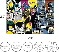 Vista 2 de AQUARIUS DC Batman Timeline Puzzle (rompecabezas de 1000 piezas) – Mercancía y coleccionables con licencia oficial de DC Comics – Sin