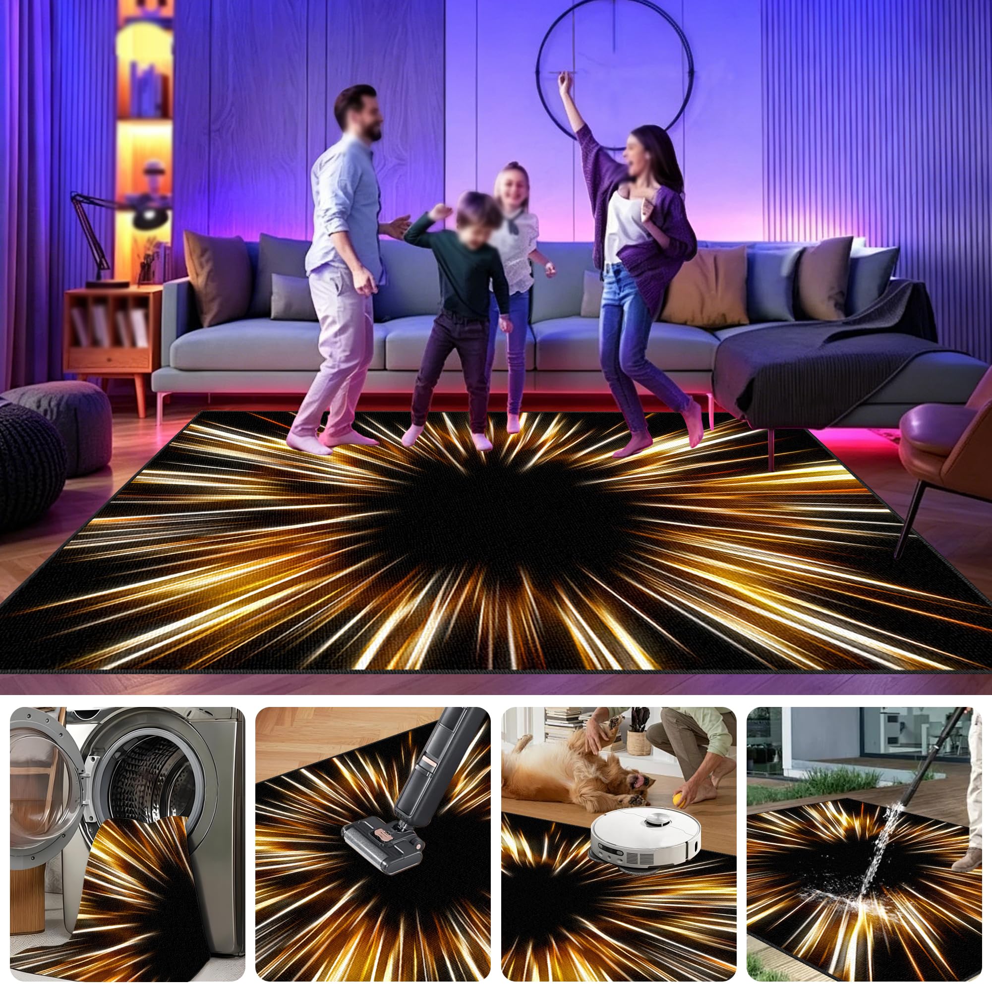 Dywan do sypialni Gaming Mata do gier na krzesło komputerowe 120 x 140 cm Antypoślizgowy dywan krzesło do gier na salę zabaw Dywan do salonu dla graczy Chłopiec